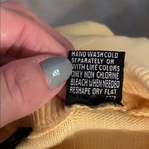 Vtg 80s Laurel Oak yellow cotton/rayon sweater - Picture 8 of 8